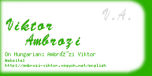 viktor ambrozi business card